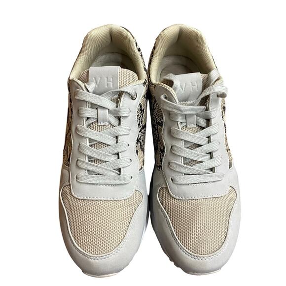 Vintage Havana Queen Leather Suede Women's Sneakers 8.5 White Gray Lace Up Shoes - Picture 10 of 10